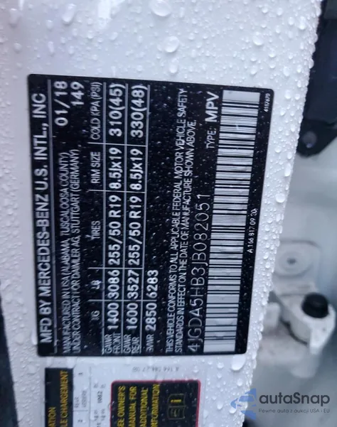 2018 Mercedes-Benz Gle 350 4Matic z USA, uszkodzony, nr VIN 4JGDA5HB3JB082051